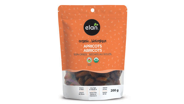 Organic dried apricots.