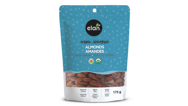 Amandes biologiques, Sauce de soja biologique (eau, fèves de soja biologique, sel de mer , alcool biologique).