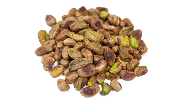 Pistaches, sel.
Peut contenir: Arachides, Autres noix, Soja 

Ce produit peut contenir de petits morceaux d'écales