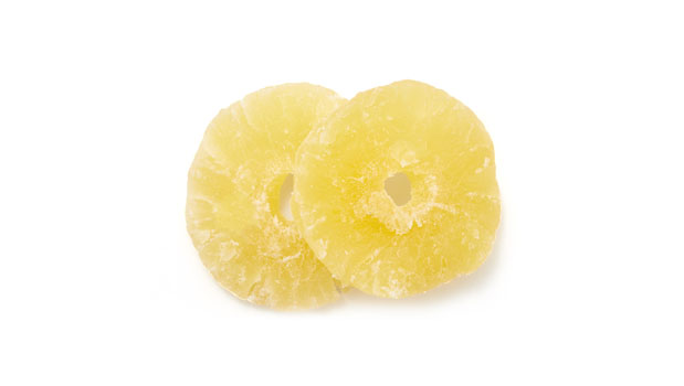 Pineapple, Cane sugar, Citric acid, Sulphur dioxide or sodium metabisulphite (sulphites, Preservative agent)