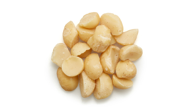 Organic macadamia nuts.