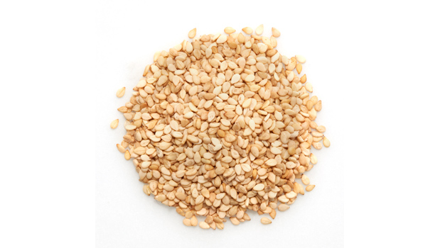 Organic sesame seeds.