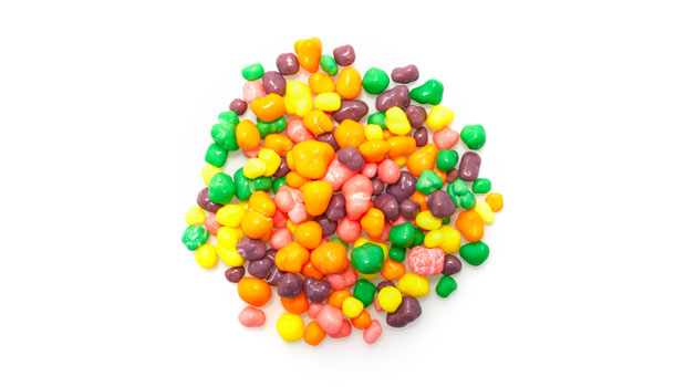Dextrose, sugar, malic acid,  less than 2% of corn syrup, natural flavors, carnauba wax, color added ( carmine color, brilliant blue FCF, brilliant blue FCF lake, indigotine, indigotine lake, allura red, allura red lake, tartrazine, tartrazine lake, sunset yellow FCF, sunset yellow FCF lake).