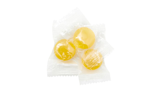 Isomalt, lactic acid, artificial flavor, natural and artificial colors, sucralose
Contains 39 g sugar alcohol in 40 g
Warning: excess consumption may have a laxative effect