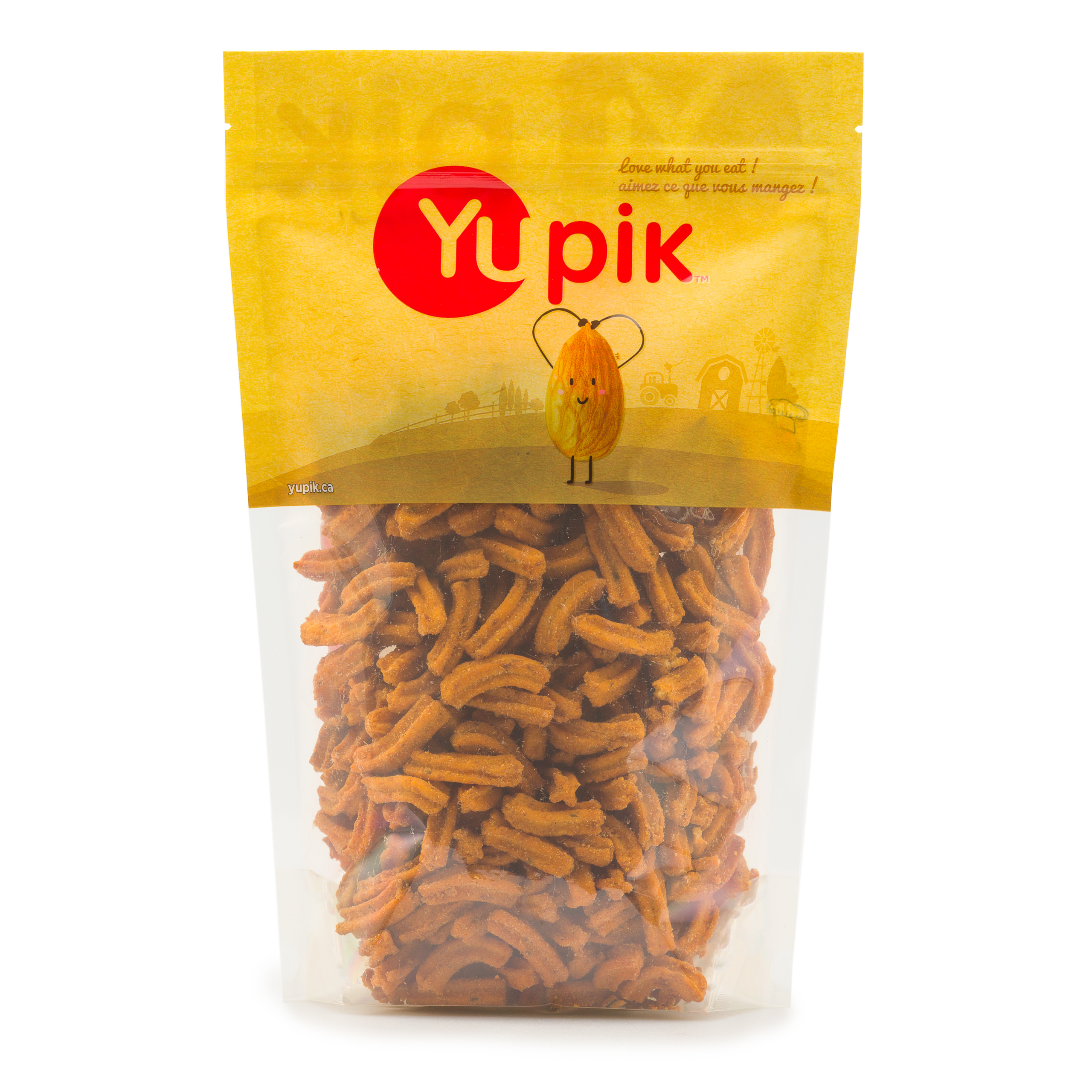 Wheat starch (wheat), Sunflower oil, Soybean solids (soy), Sugar, Sweet chili lime flavour [sugar, spices (chilli, paprika, pepper), salt, yeast extract, natural flavour (lime extract), vegetable powders (onion, garlic), corn maltodextrin, citric acid, maize starch, silicon dioxide], Vegetable Powders (onion, garlic), Salt,  Barley malt extract, Soy sauce powder (soy, wheat), Chive flakes.