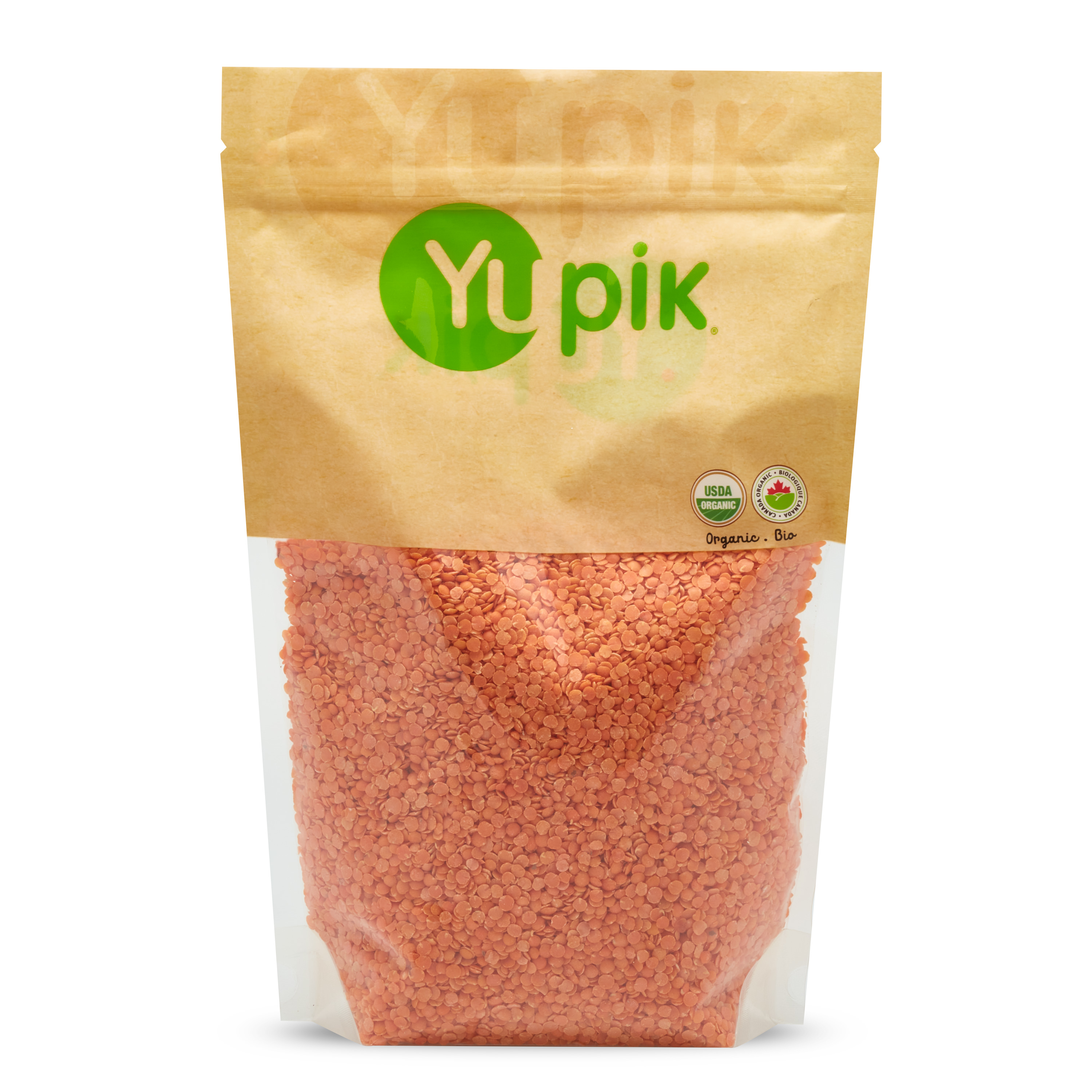 Organic red lentils.

It is a raw agriculture product. Although it has been mechanically cleaned before packaging, some foreign material may be present. Sort and wash before using.