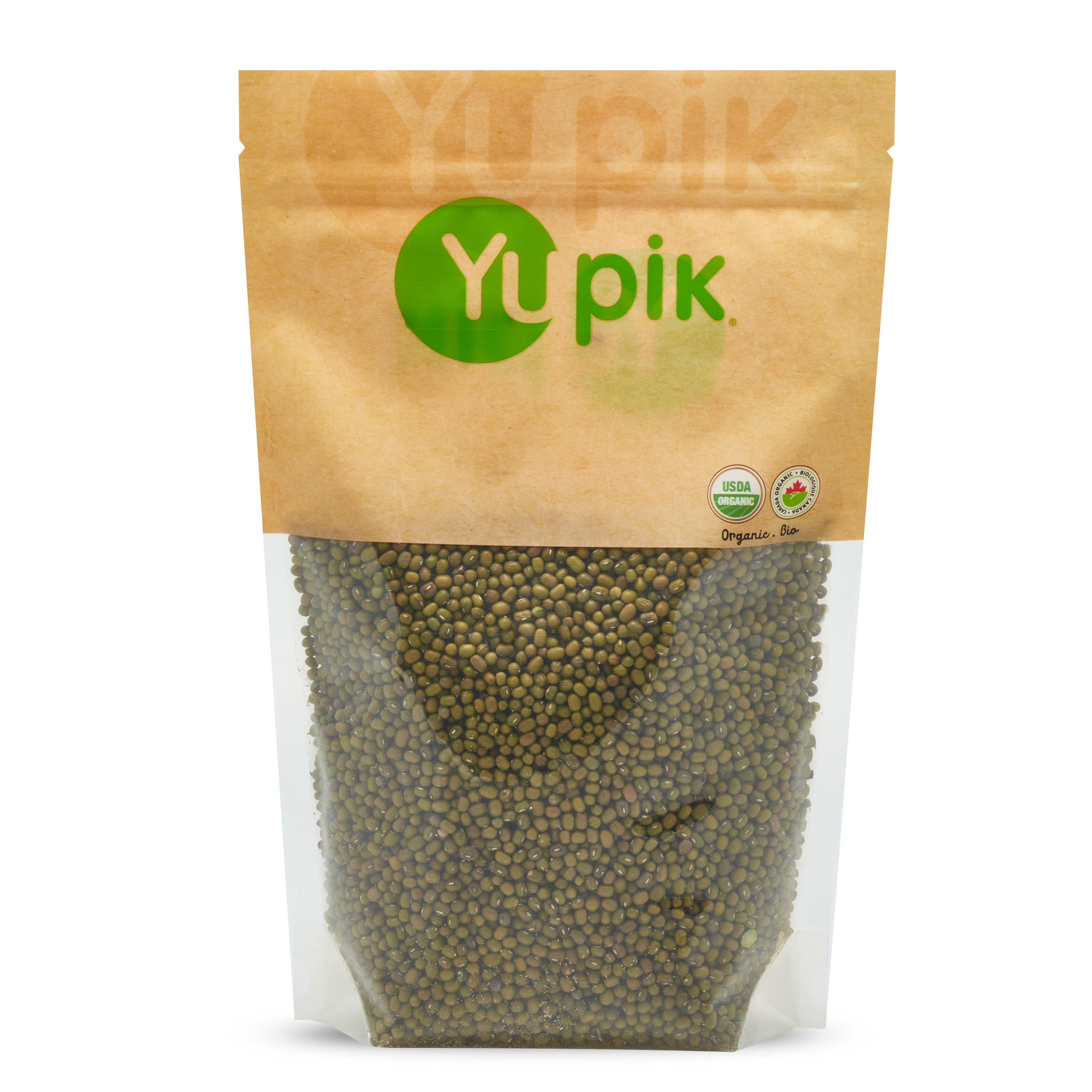 Organic mung beans.

It is a raw agriculture product. Although it has been mechanically cleaned before packaging, some foreign material may be present. Sort and wash before using.