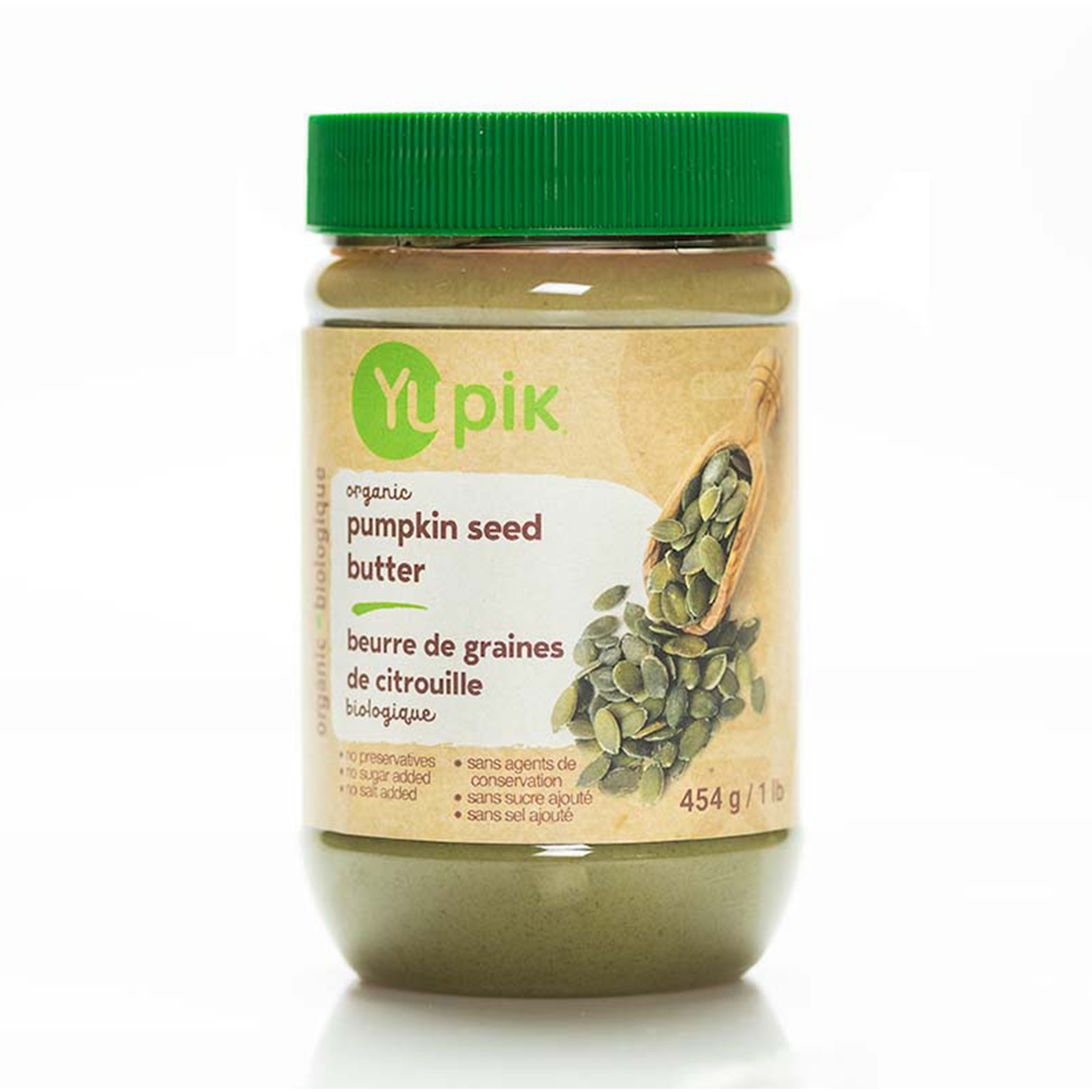 Organic pumpkin seeds.

May contain: Peanuts, Tree nuts, Sesame